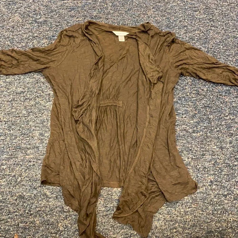 Christopher & Banks Brown Open Cardigan sz. XL